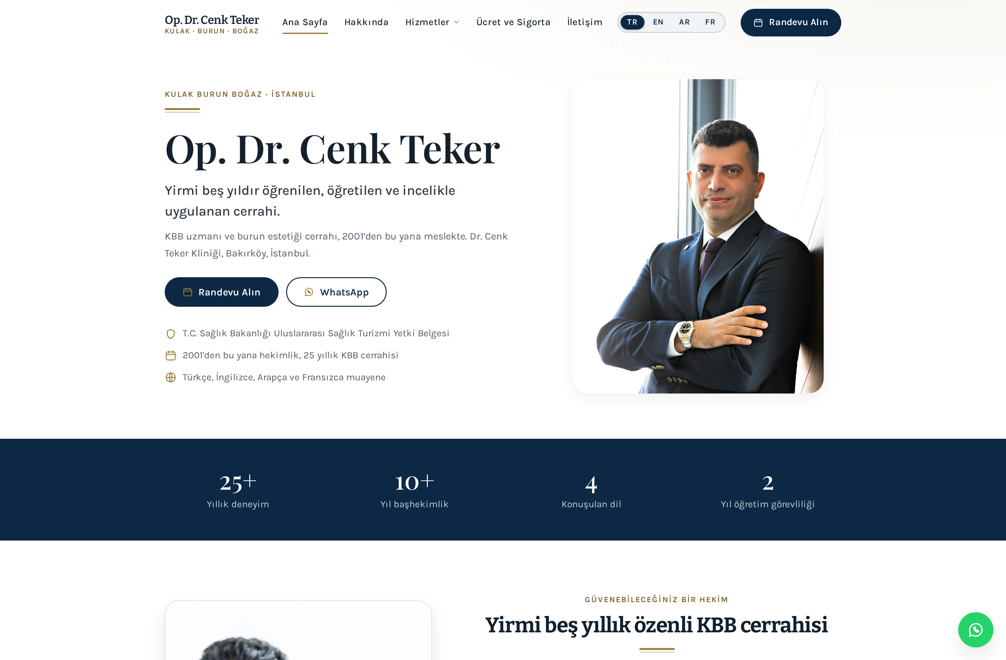 Yayındaki sitenin ana sayfası: www.cenkteker.com